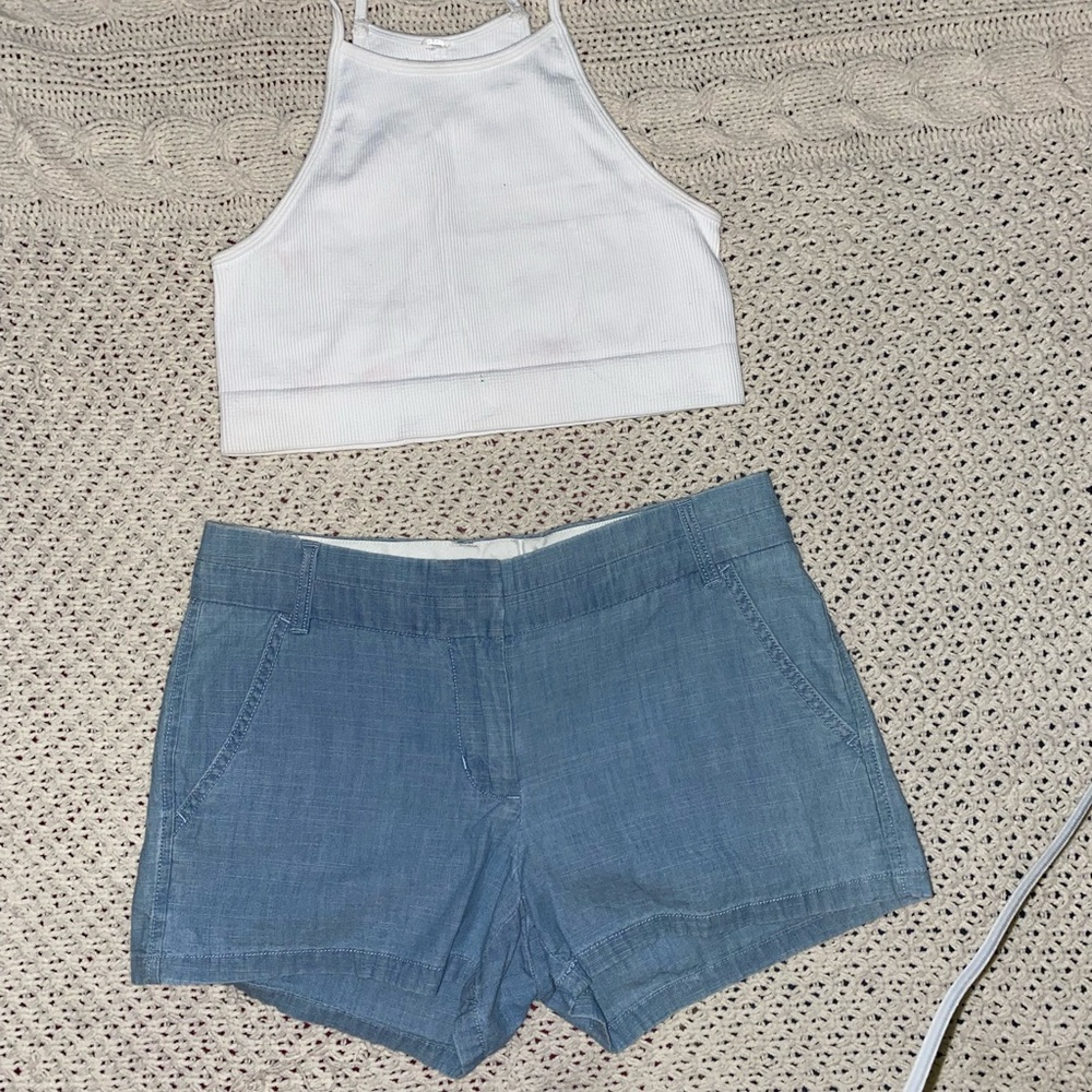 Cute Cropped J Crew Blue Shorts size 0